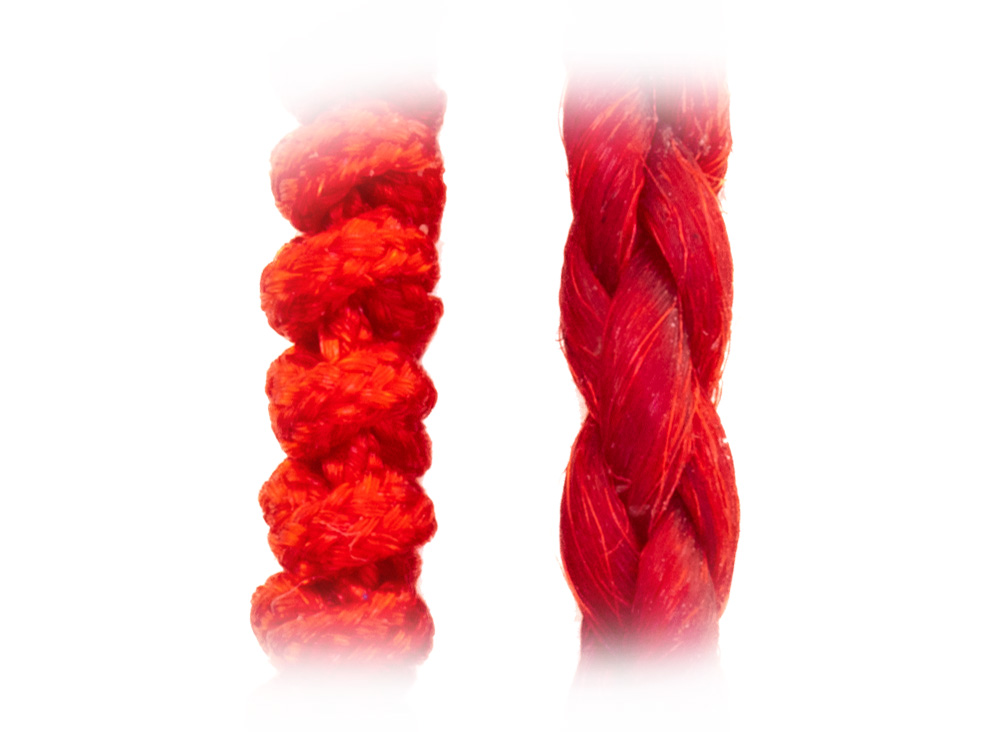 Cord materials: nylon and waxed