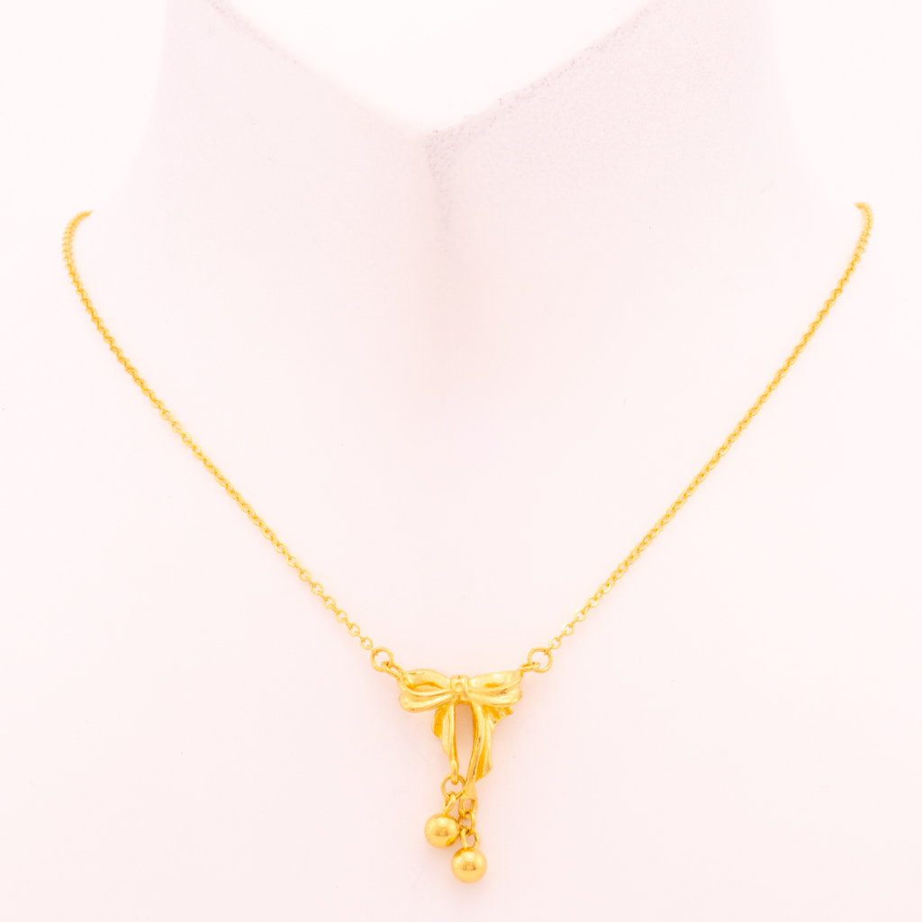 Bow & Ball Necklace (42+3 cm)
