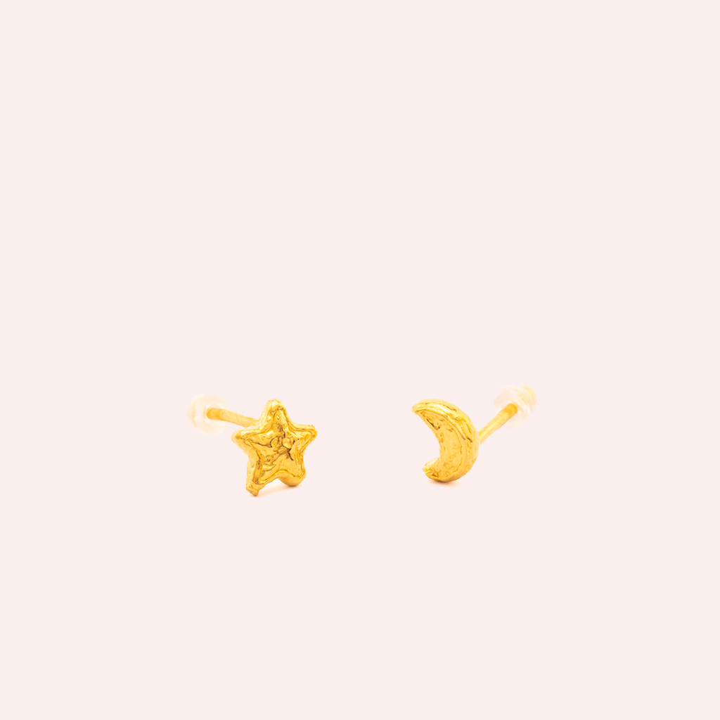 Star & Moon Studs