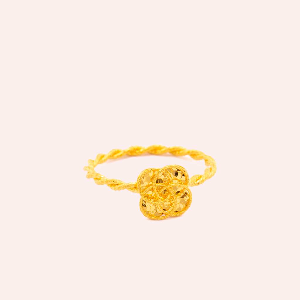 Crushed Ice Blossom Woven Ring