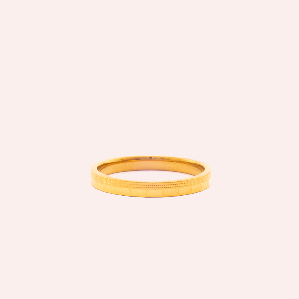 Half Dotted Half Square Ring #5.5