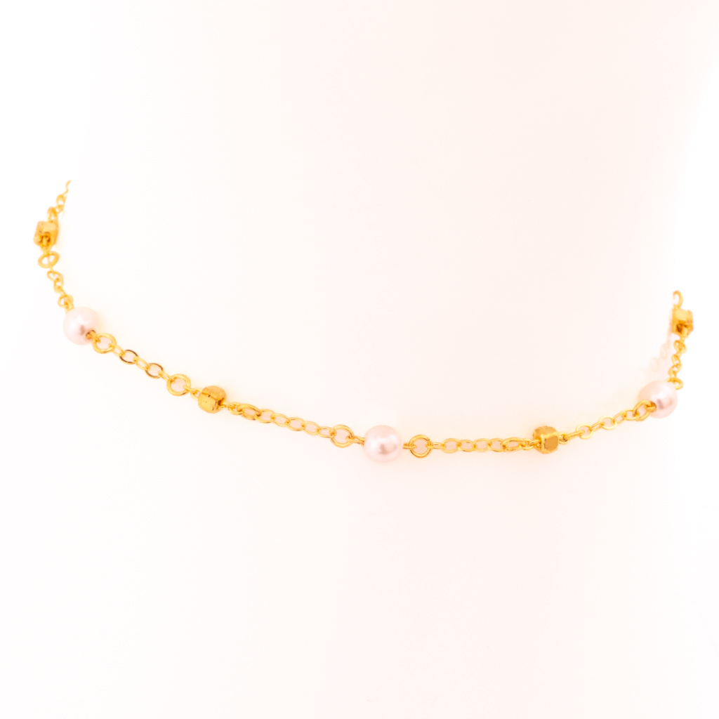 Square Bead Pearl Bracelet