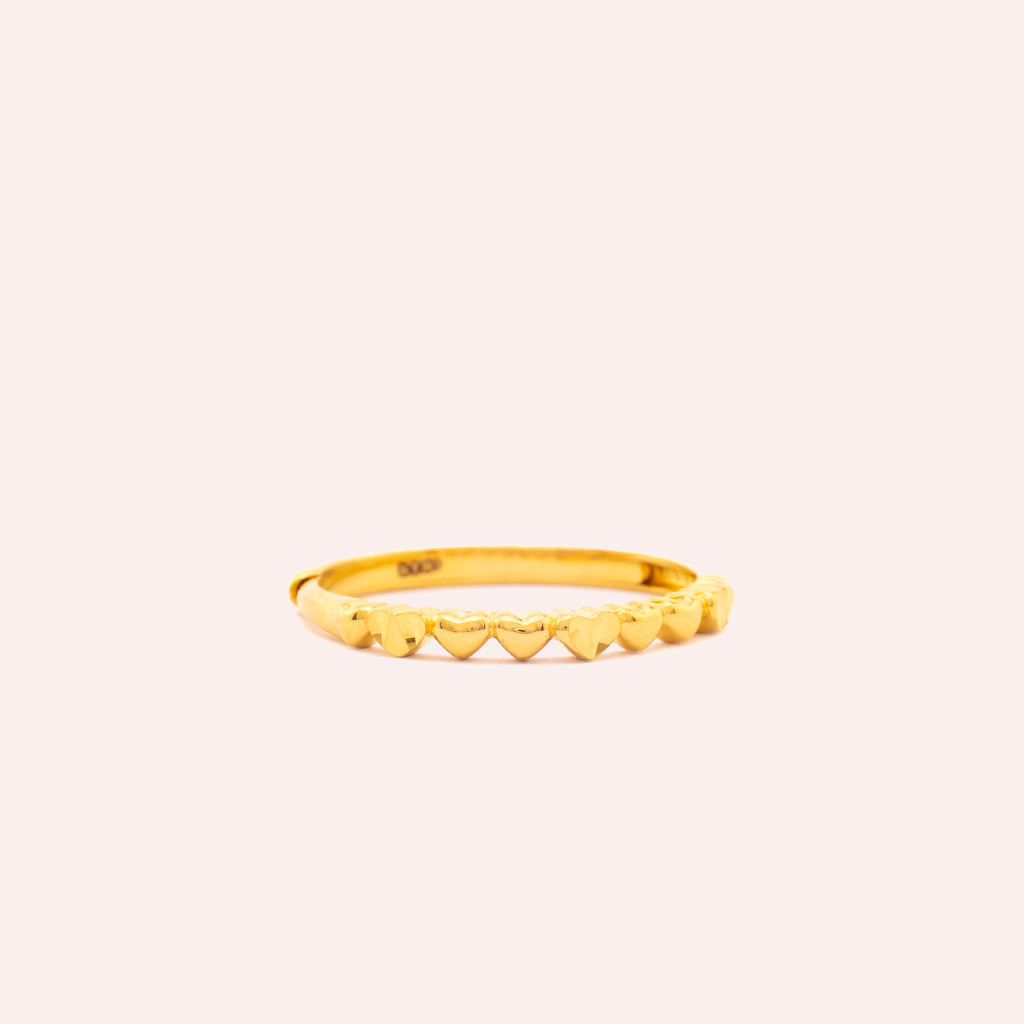 Mini Heart Ring — 24K Pure Gold