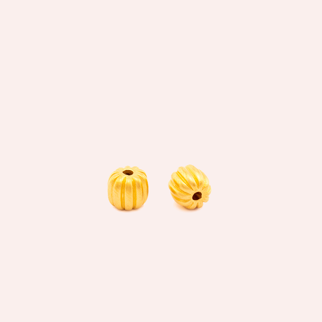 百搭配件|可麗露金珠(7mm) — 純金9999
