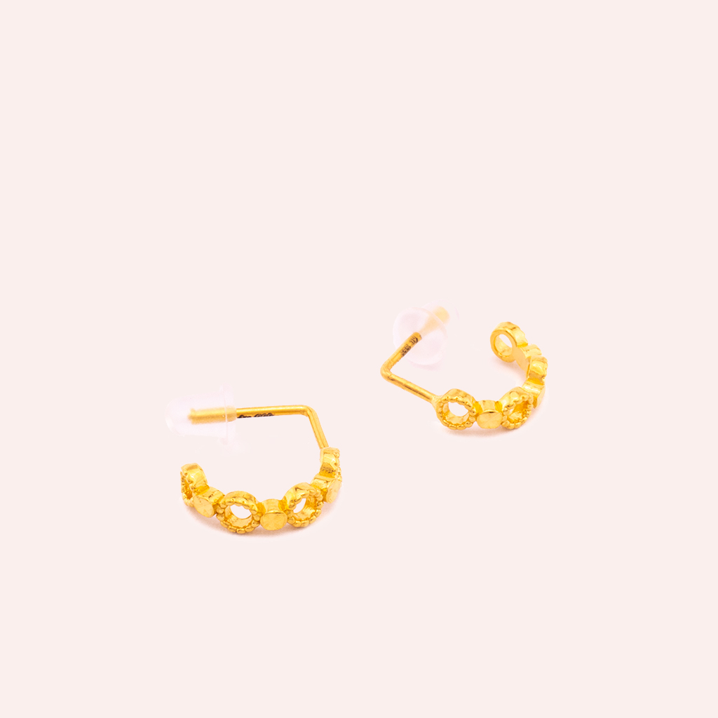 Wave C Hoop L Studs