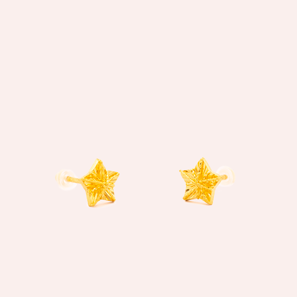 Gold Thread Star Studs