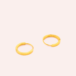 Diagonal Cut Mini Hoop Earrings 3 (1.1 cm)
