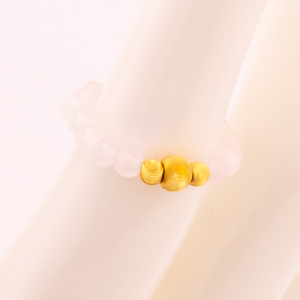 Cat Eye Bead Ring (Rose Quartz)