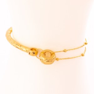 Diamond Pattern Half Bangle