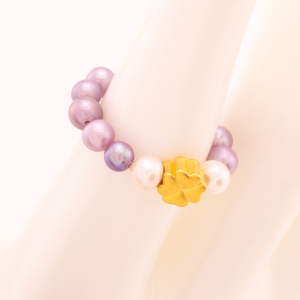 Natural Pearl Lucky Clover Ring