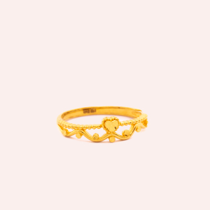 Dotted Heart Wave Ring