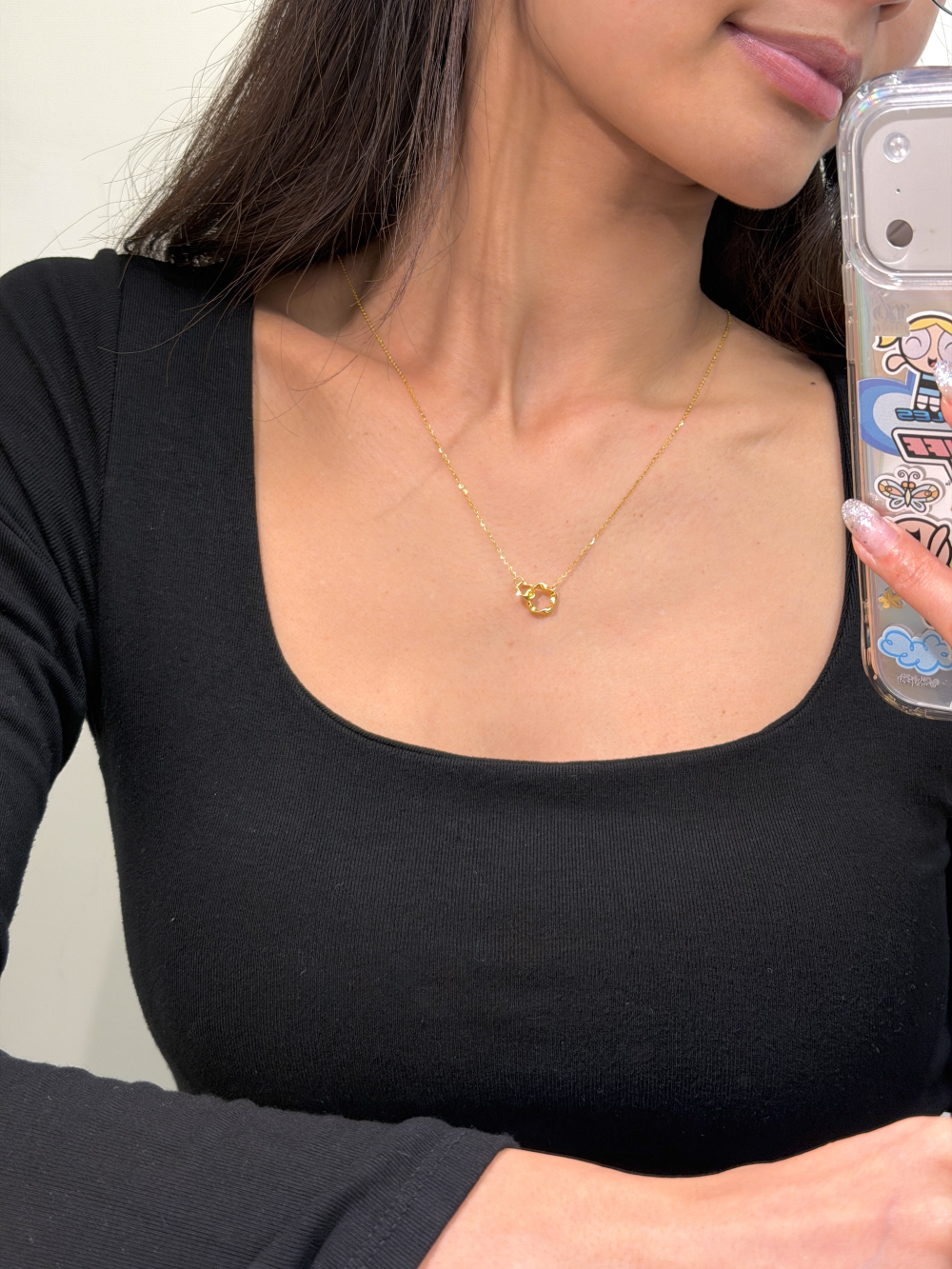 百搭聖品|5G莫比套鍊 — 純金9999 (worn photo)