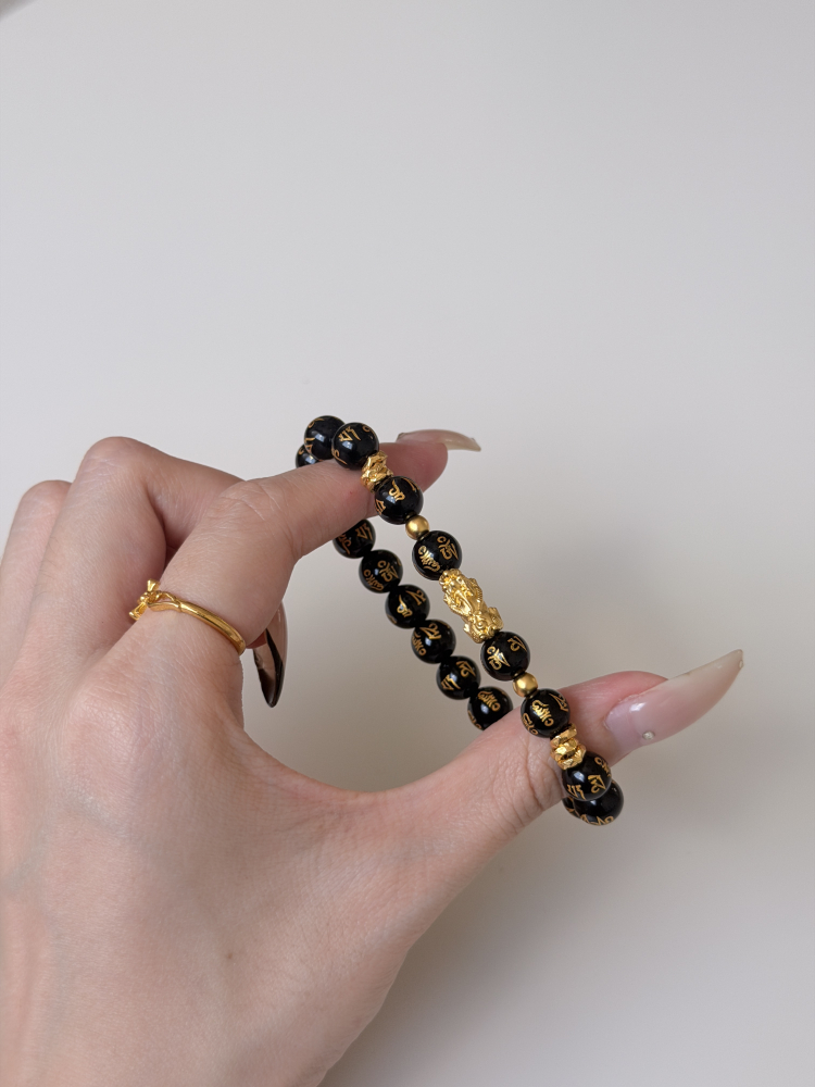 8mm — 24K Pure Gold (On model)