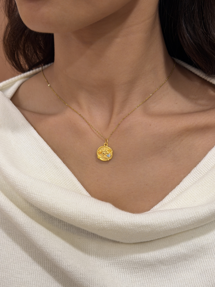 蠟封章|星星小馬墜 — 純金9999 (worn photo)