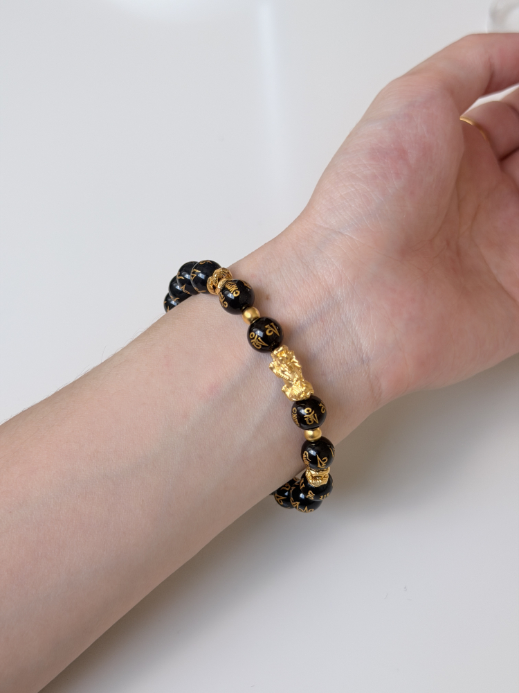 8mm — 24K Pure Gold (On model)