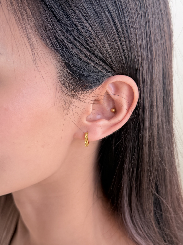 必收自留款|5G方方碎冰耳扣 (worn photo)