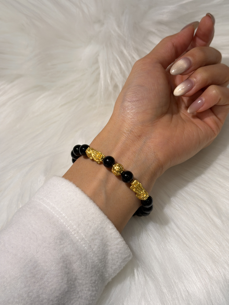 訂製轉運招財貔貅手串 (worn photo)