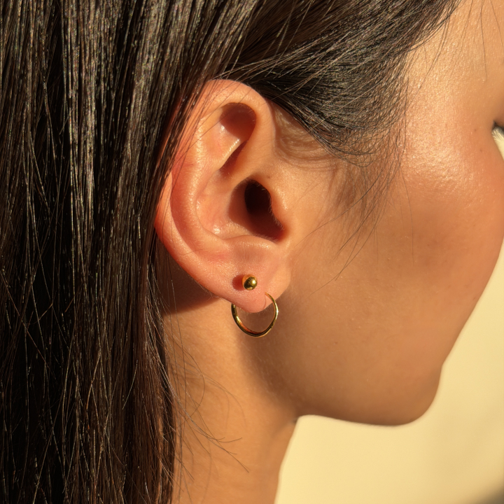 Ball Screwback — 24K Pure Gold (On model)