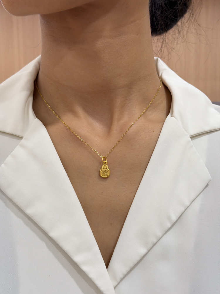 美好寓意|福小墜 — 純金9999 (worn photo)